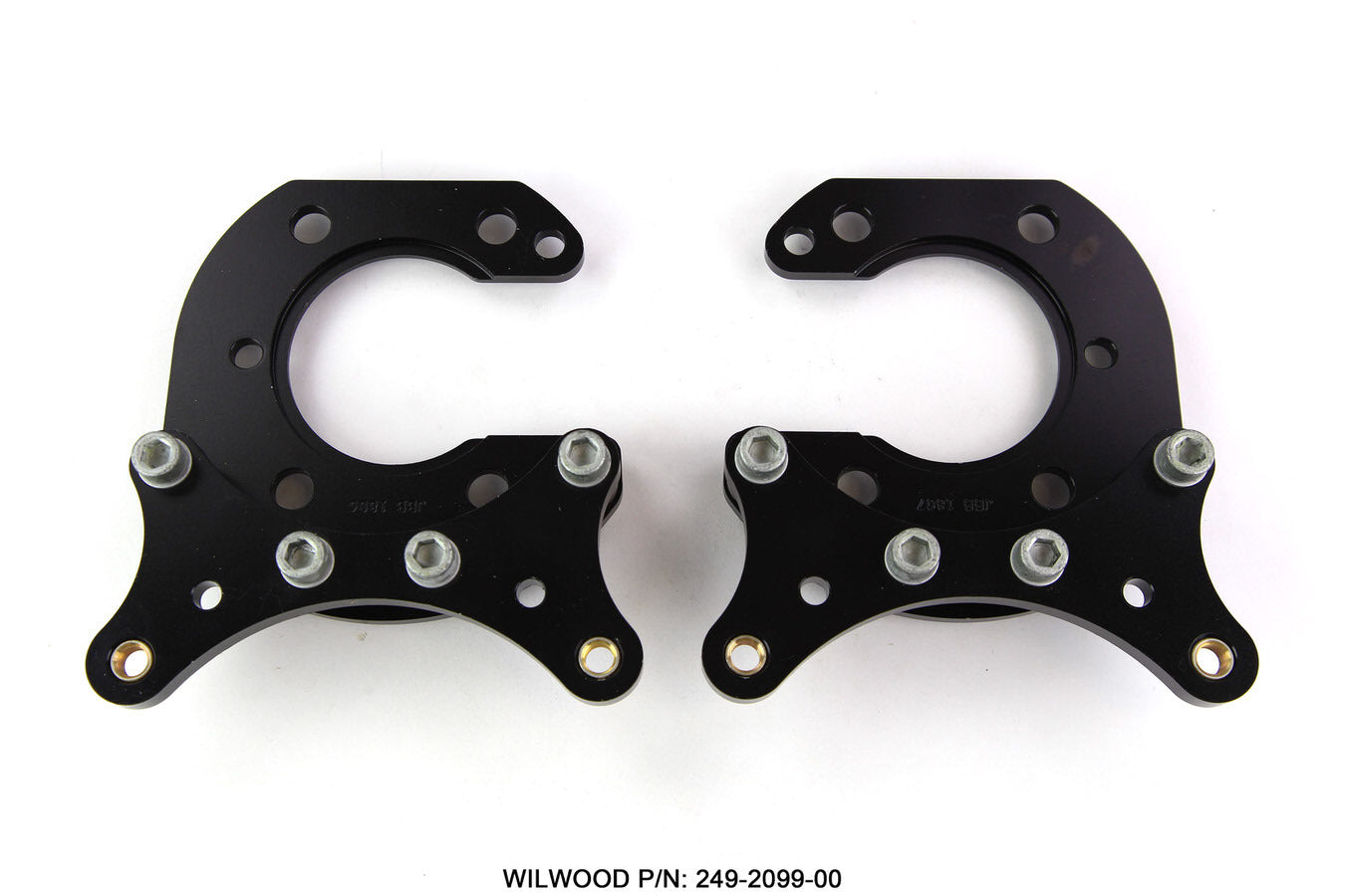 Wilwood 249-2099/00 Rear Aluminum Brake Caliper Bracket for Big Ford, Black Anodized, Pair