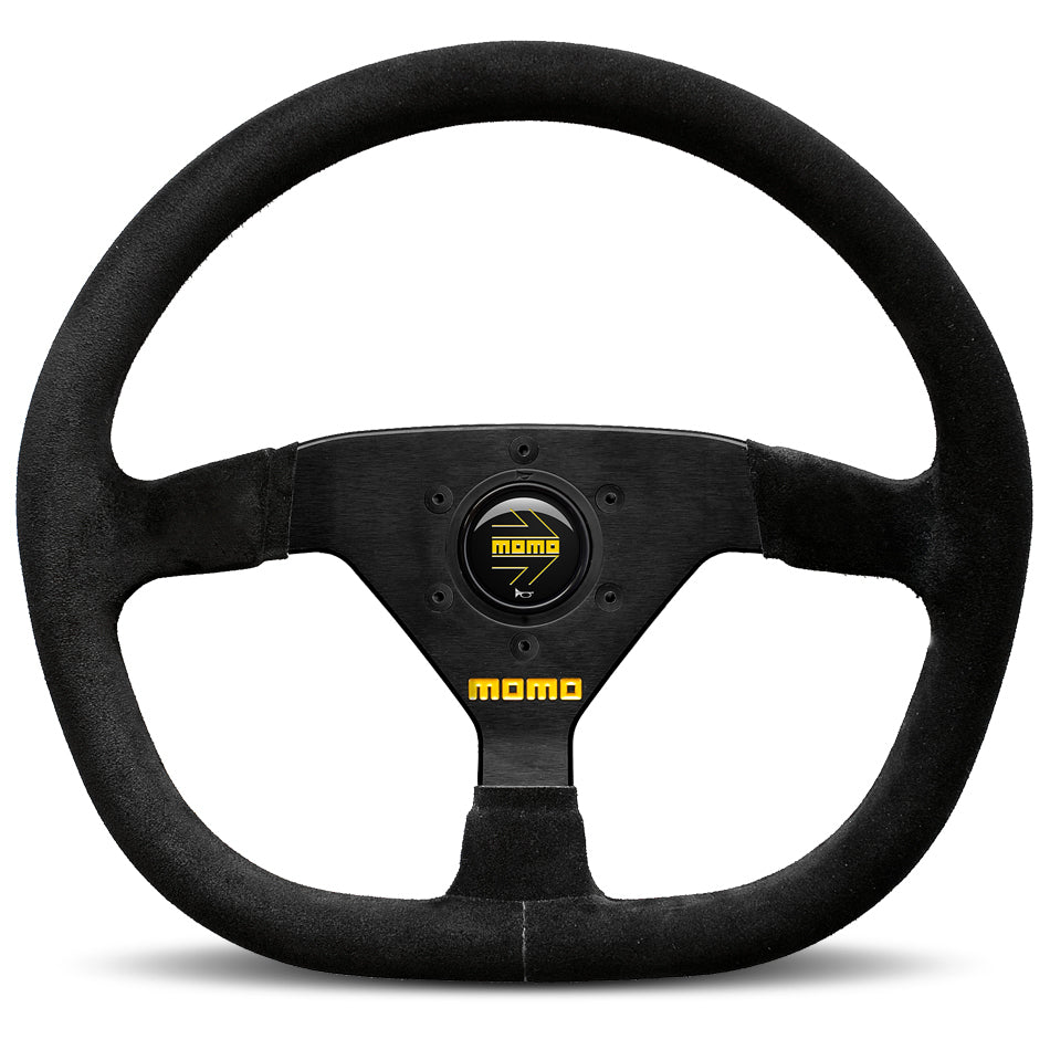 MOMO Automotive Accessories R1988/32S MOD 88 Steering Wheel with Black Suede Grip and Aluminum Construction