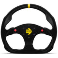 MOMO Automotive Accessories R1960/32SHB MOD 30 Steering Wheel with Black Suede Grip and Aluminum Finish