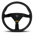 MOMO Automotive Accessories MOD 78 Steering Wheel 320mm Diameter Black Suede Grip with Aluminum and Black Anodized Finish
