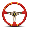 MOMO Automotive Accessories R1911/35MR Drifting Red 350mm Diameter 3-Spoke Aluminum Steering Wheel