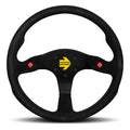 MOMO Automotive Accessories R1980/35S MOD 80 Steering Wheel with Black Suede Grip and Aluminum Finish