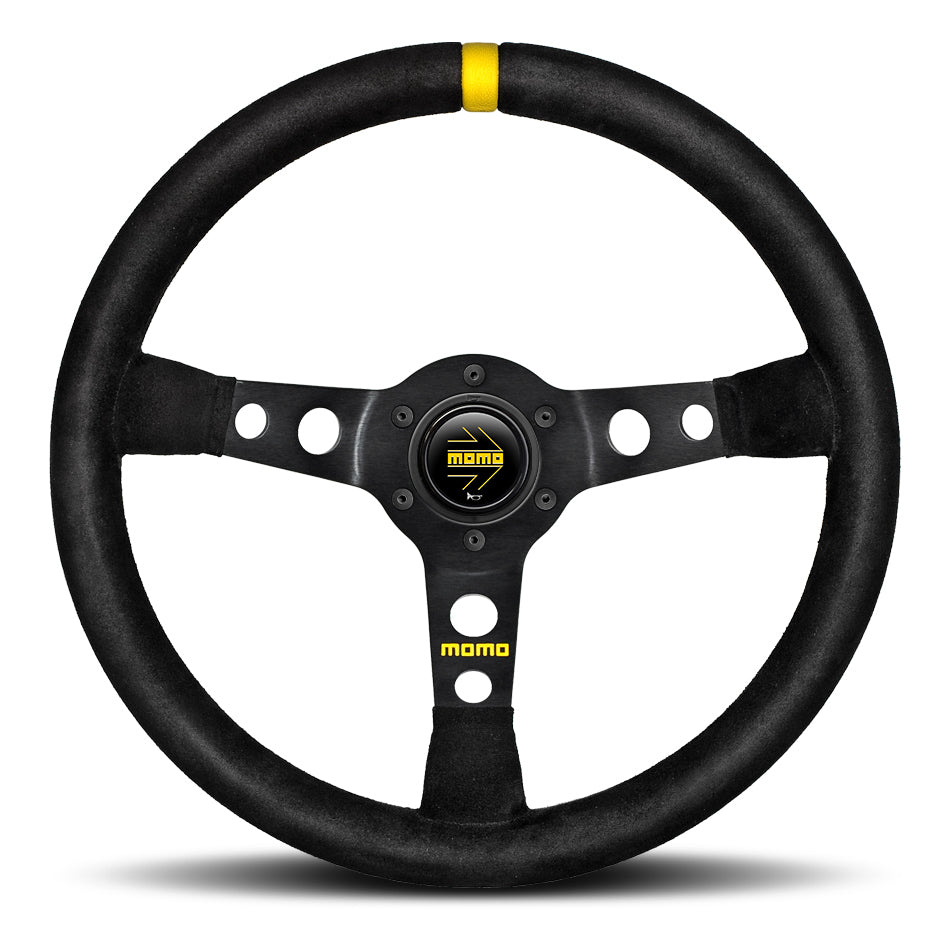 MOMO Automotive Accessories R1905/35S MOD 07 Steering Wheel with 350mm Diameter and Black Suede Grip