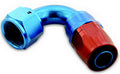A-1 Products Hose End #12 120 Degree Swivel Aluminum Hose Fitting for 12 AN Lines, Blue/Red Anodized
