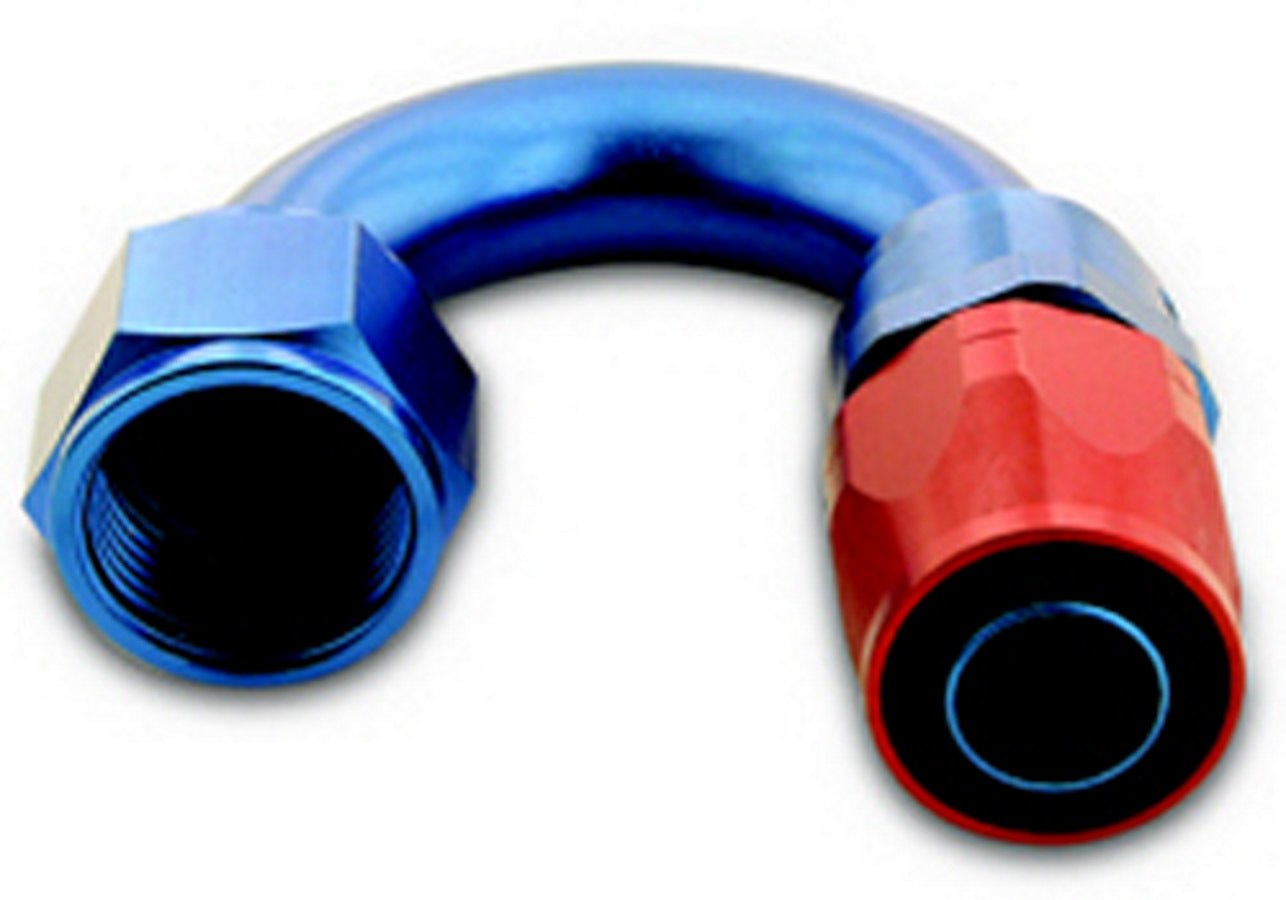 A-1 Products A1P01806 Hose End 6AN 180 Degree Swivel Aluminum Blue and Red Anodized