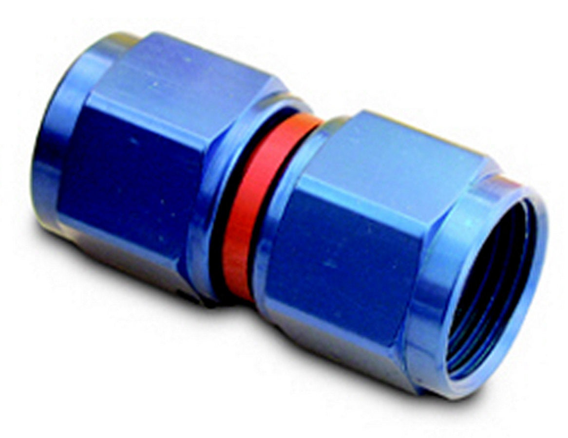 A-1 Products A1PCPL04 #4 Straight Female Swivel AN Fitting, Aluminum, Blue Anodized