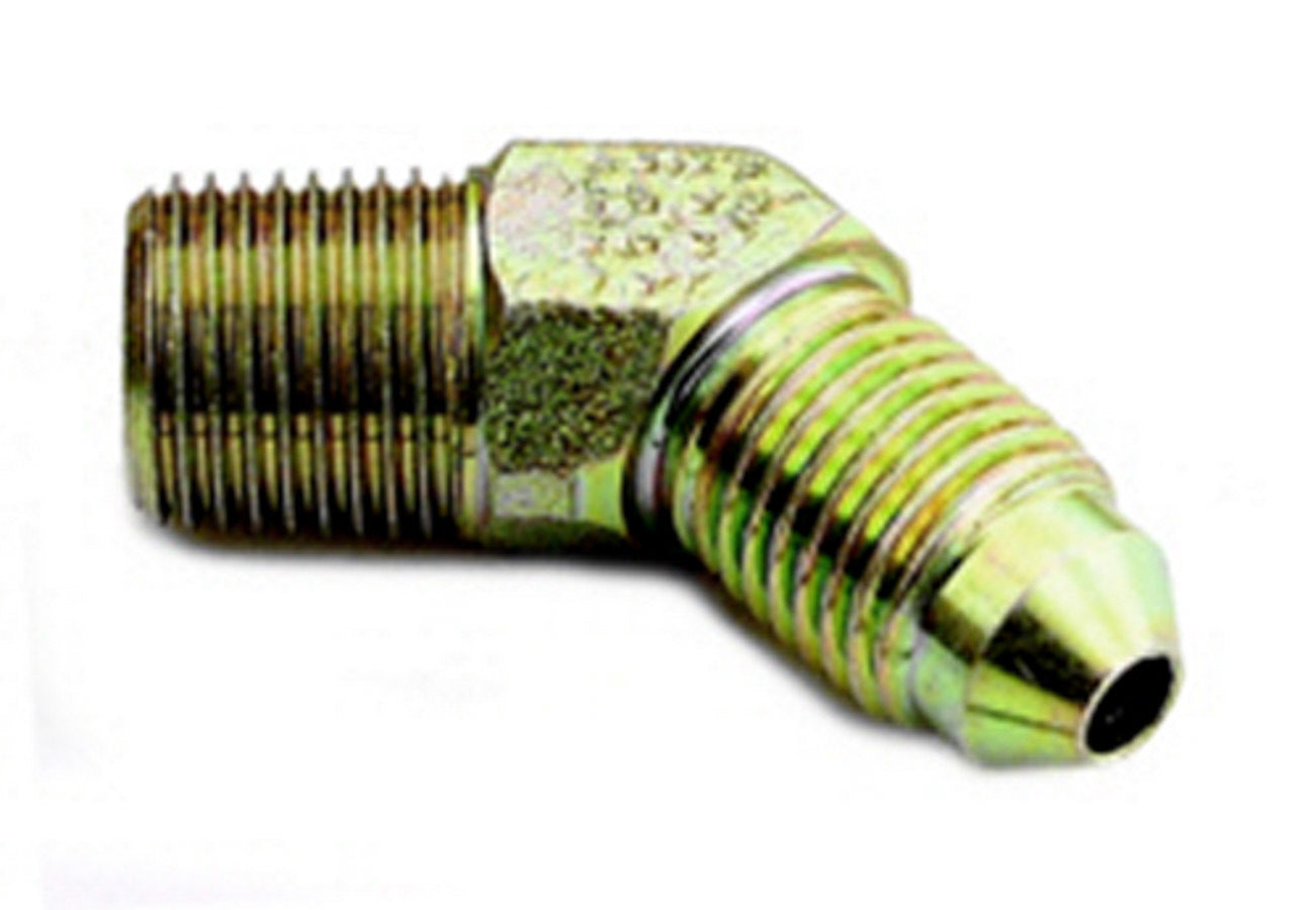 A-1 Products A1PST82303 45 Degree Male Elbow Fitting, 3 AN to 1/8 Inch NPT, Steel, Cadmium Finish