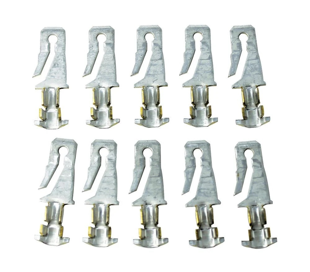 American Autowire AAW500096 Non-Insulated Male Spade Terminals, 18-14 Gauge, Tin Plated Copper, Pack of 10