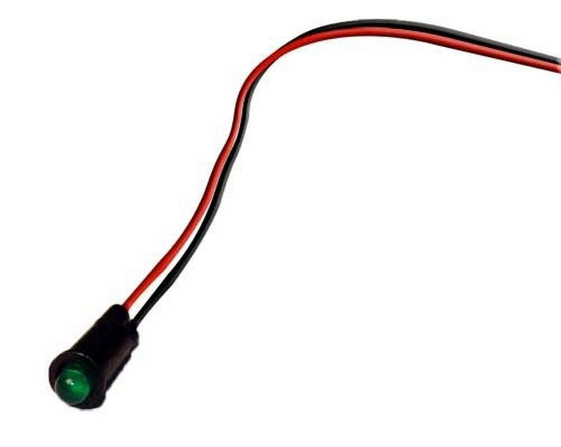 American Autowire 500214 Green LED Indicator Light, 5/32 Inch Diameter, Universal Fit