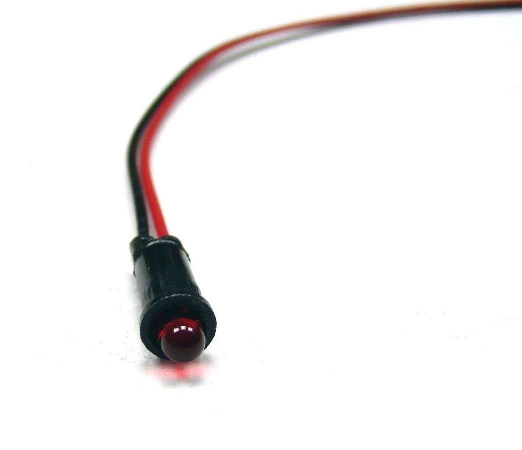 American Autowire Red LED Indicator Light 5/32 Inch Diameter