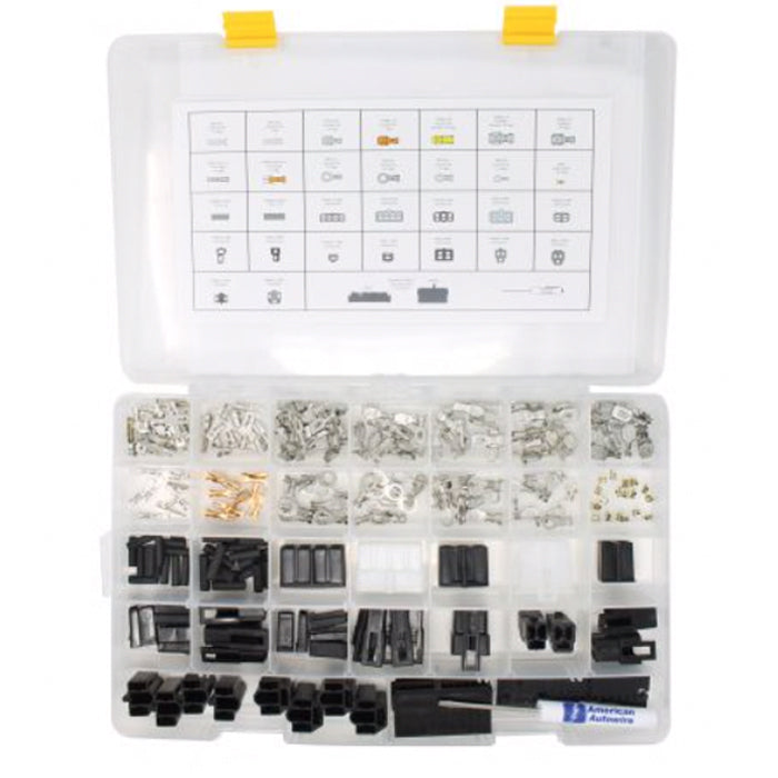 American Autowire AAW510643 Professional Grade Terminal and Connector Kit, 250 Pieces for 12-18 Gauge Wires