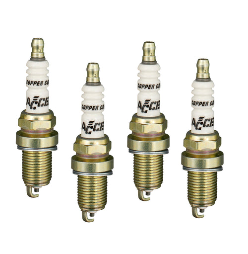 Accel 0416S-4 Shorty Spark Plug Set of 4 with 14mm Thread and Gasket Seat