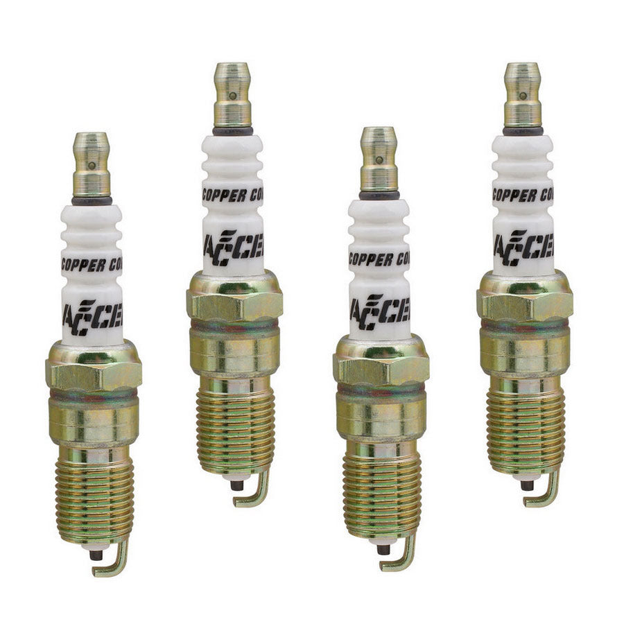 Accel Part Number 0526-4 Spark Plugs Set of 4 with 14 mm Thread and Tapered Seat