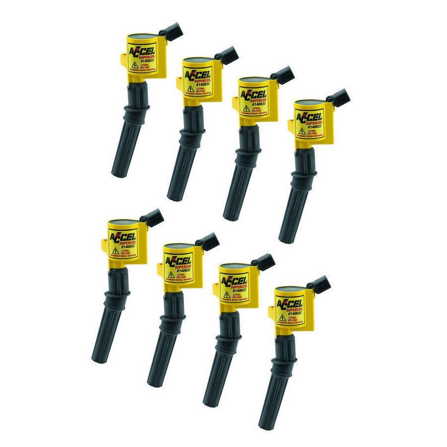 Accel Super Coil 140032-8 for Ford Modular 2-Valve Engines, Set of 8, Yellow