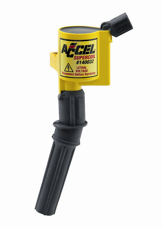 Accel Super Coil 140032 Ignition Coil Pack for Ford Modular Engines, 0.660 Ohm, Coil-On-Plug, 26,000 Volts, Yellow Finish