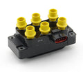 Accel Super Coil 140035 for Ford V6 89-04, 6-Tower Ignition Coil Pack, 0.500 Ohm, Yellow and Black Finish, Horizontal Harness