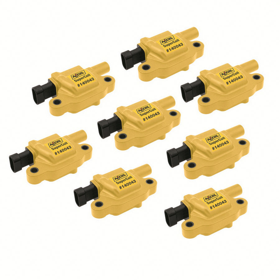 ACCEL Super Coil Set for GM LS2, LS3, LS7 Engines, Female Socket, 8 Pack