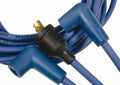 Accel 4039B Super Stock 8mm Spiral Core Spark Plug Wire Set with 90 Degree Copper Boot - Blue, V8 Engine