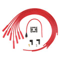 Accel 4040R Spark Plug Wire Set for V8 Engines, 8mm Spiral Core, Red, Straight Plug Boots, HEI Style Terminals, Cut-To-Fit