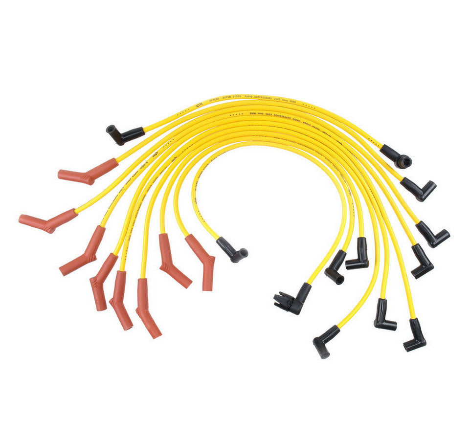 ACCEL Spark Plug Wire Set 4056 Super Stock Spiral Core 8 mm Yellow Factory Style for Ford V8
