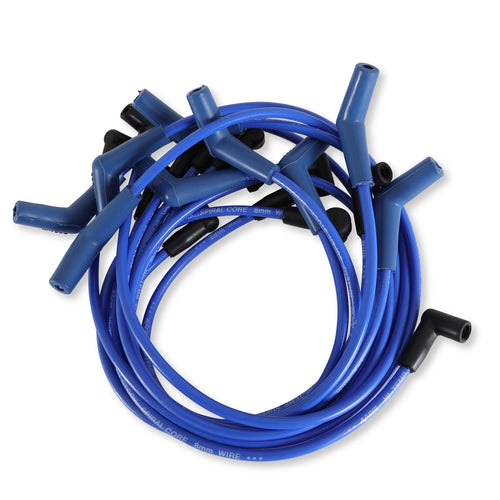 Accel 5056B Super Stock Spiral Core 8mm Blue Spark Plug Wire Set for Ford V8 Engines