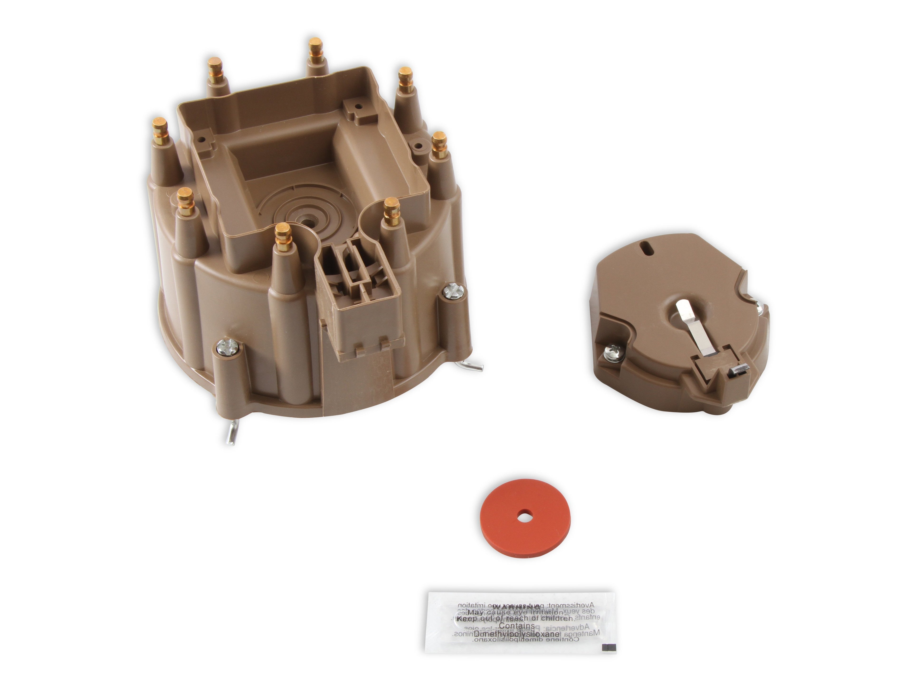 Accel GM Cap and Rotor Kit with Brass Terminals, Tan Plastic Housing, HEI Style, Part Number 8122