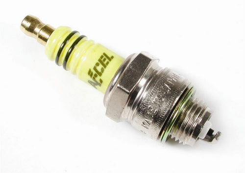 Accel 8197 Spark Plugs Set of 8 Shorty 14 mm Thread with Gasket Seat and Resistor
