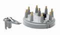 Accel 8234 Cap and Rotor Kit for Ford 302 V8 Engines, HEI Style Terminals, Brass Terminals, Clamp Down, Gray Plastic, Vented