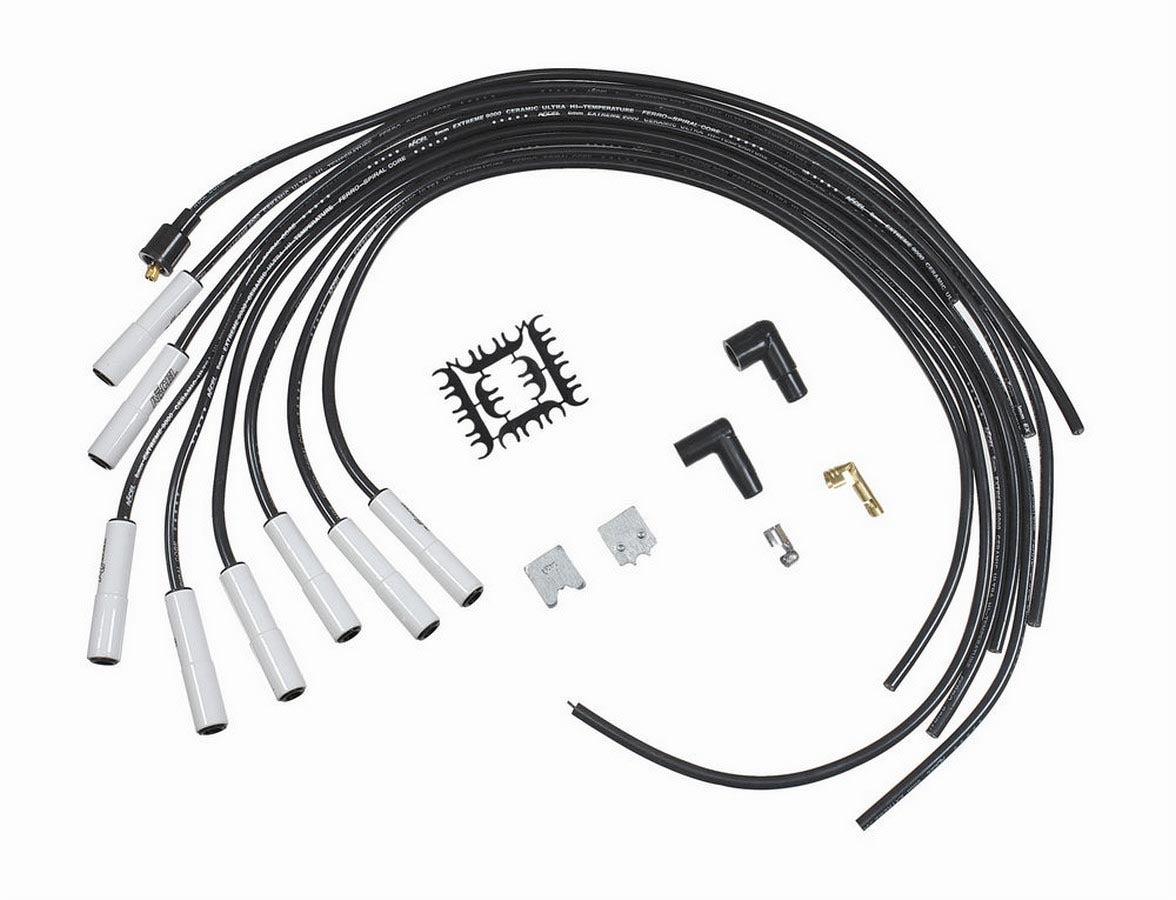 Accel 9000C Extreme 9000 Ceramic Spark Plug Wire Set with Spiral Core and Straight Plug Boots