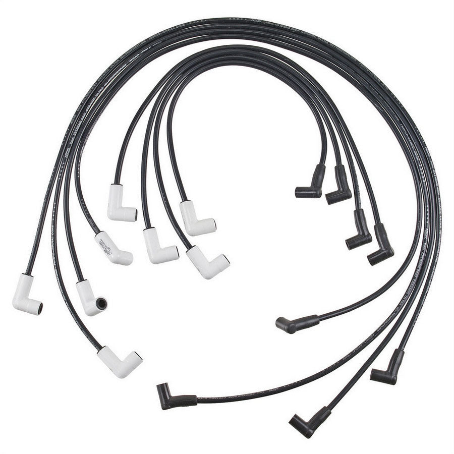 Accel 9018C Extreme 9000 Ceramic Spark Plug Wire Set for V8 Engines, 8mm, Black, 90 Degree Plug Boots, HEI Style Terminals