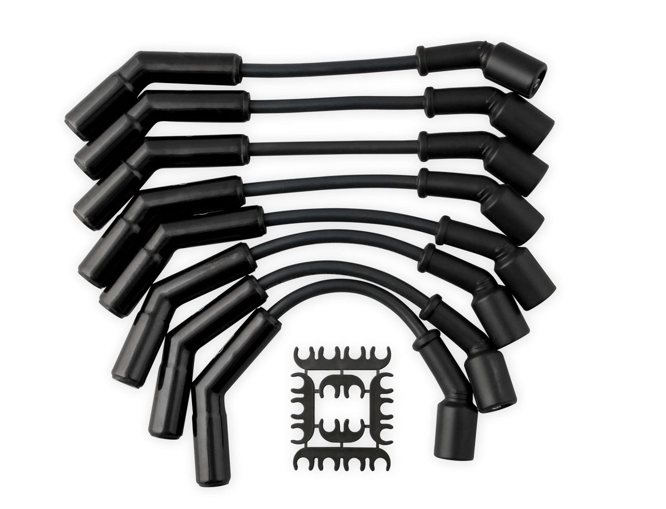 Accel 9070CK Extreme 9000 Ceramic Spark Plug Wire Set, 8mm Spiral Core, Black, 135 Degree Plug Boots, HEI/Socket Style for V8 Engines