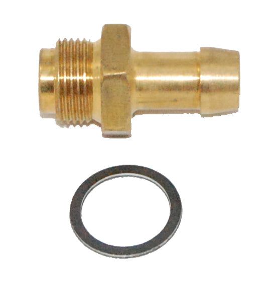 Advanced Engine Design 5426 Straight Fuel Bowl Fitting for Holley 4160 Carburetors, Brass, 9/16-24 Male to 3/8 Inch Hose Barb