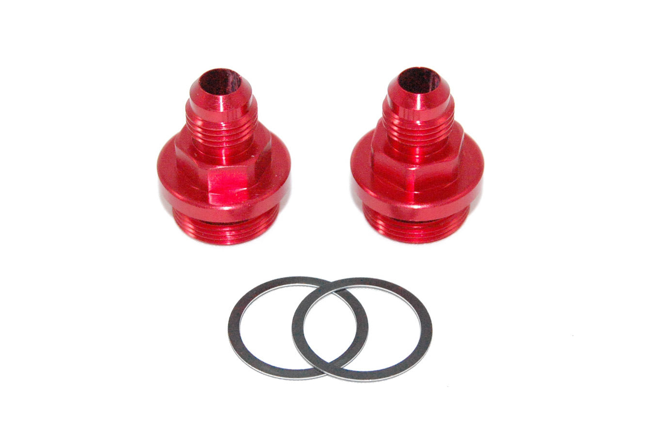 Advanced Engine Design AED6090 Carburetor Inlet Fitting, 6 AN Male to 7/8-20 in Male, Aluminum, Red Anodized for Holley Style Carburetors