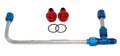 Advanced Engine Design 60946 Polished Stainless Steel 4160 Carburetor Fuel Line Kit with Dual 6 AN Female Outlets and Fittings