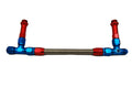 Advanced Engine Design 6095 Braided Fuel Line Kit for Holley 4150 Carburetor, 6 AN Male Inlet, Dual 7/8-20 Male Outlets