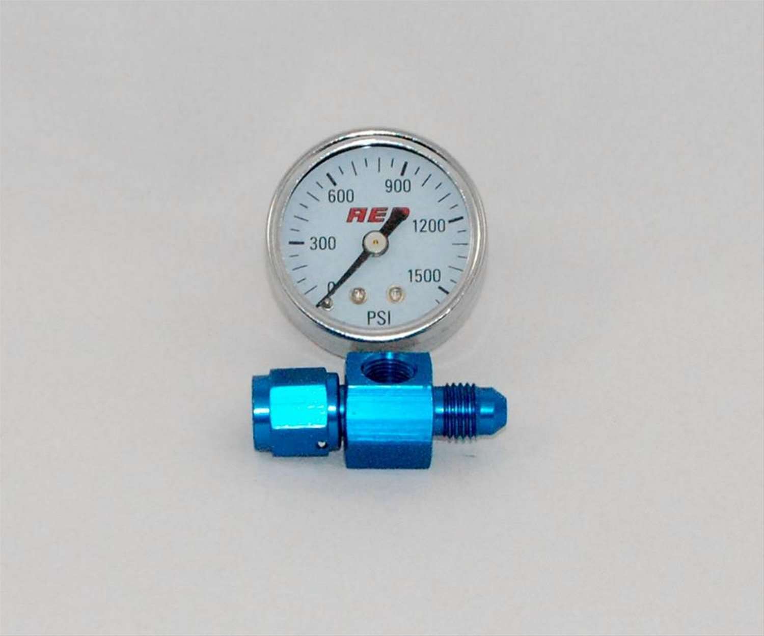Advanced Engine Design NOS Bottle Gauge and Fitting Kit 0-1500 PSI Mechanical Analog 1-1/2 Inch White Face