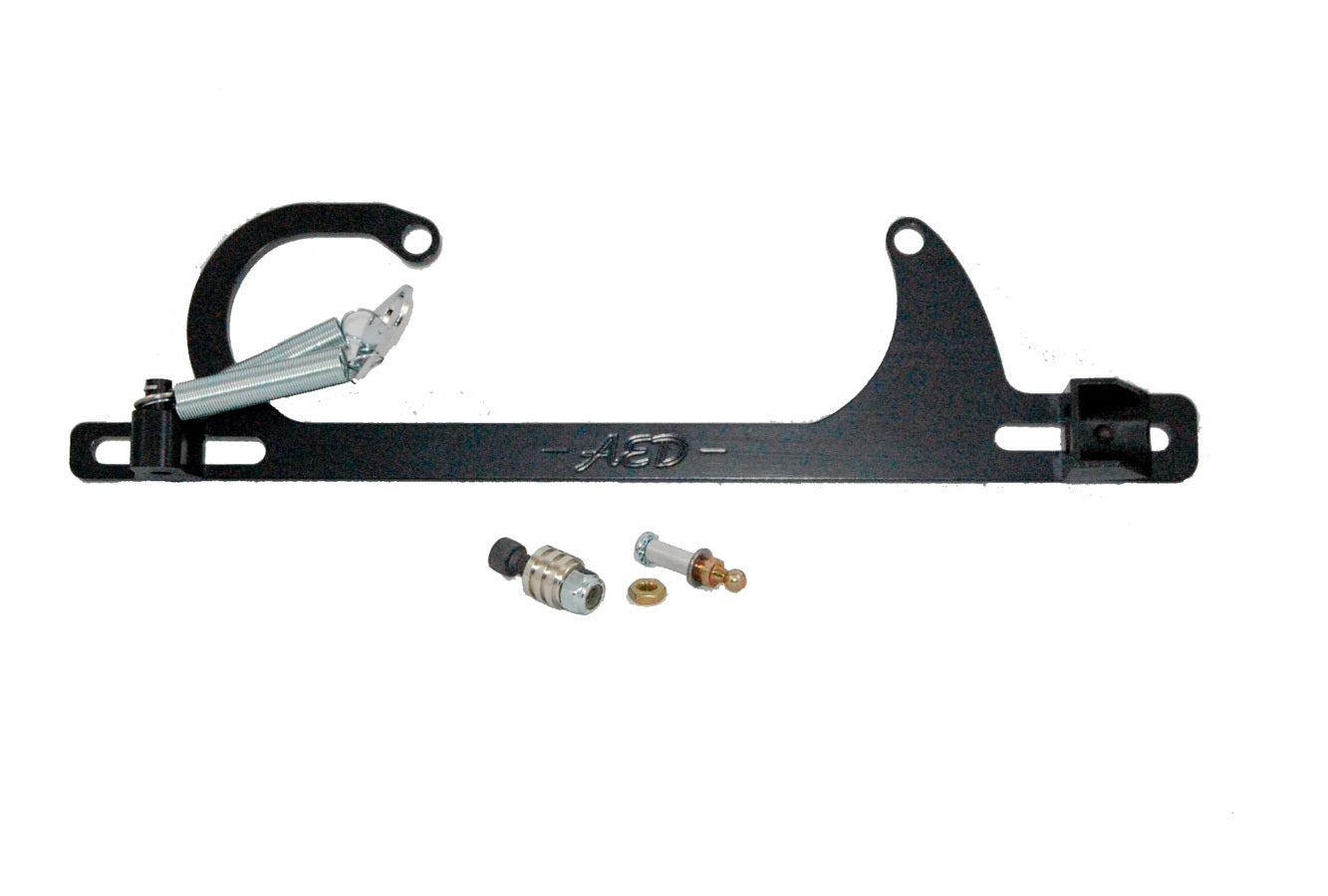 Advanced Engine Design 6600BK Chevy Throttle Cable and Spring Bracket Kit for Carburetors with Square Bore Mounting, Aluminum Finish