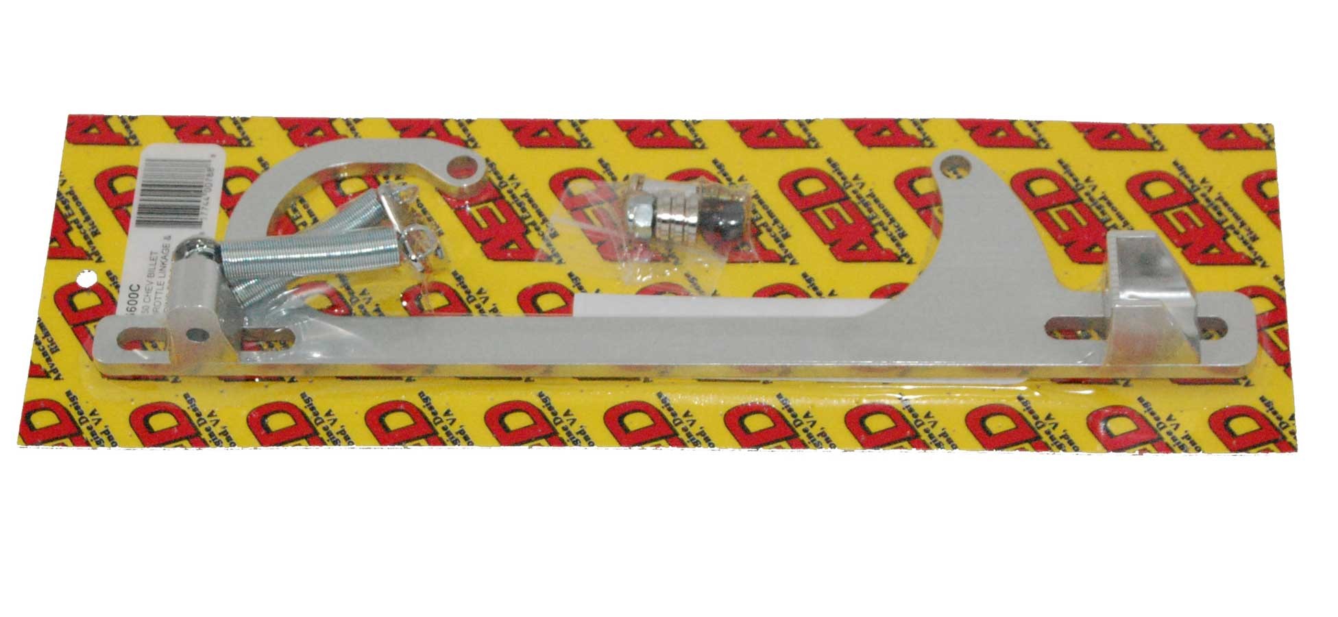 Advanced Engine Design Chevy Throttle Cable and Spring Bracket 6600C for Carburetor with Aluminum Finish