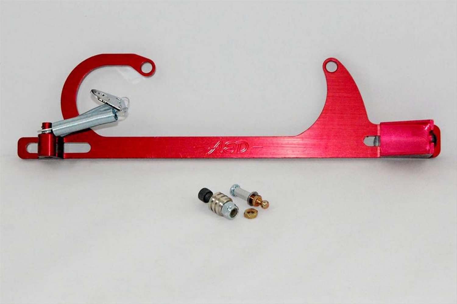 Advanced Engine Design 6601R Ford Throttle Cable and Spring Bracket Kit with Aluminum Construction and Red Anodized Finish