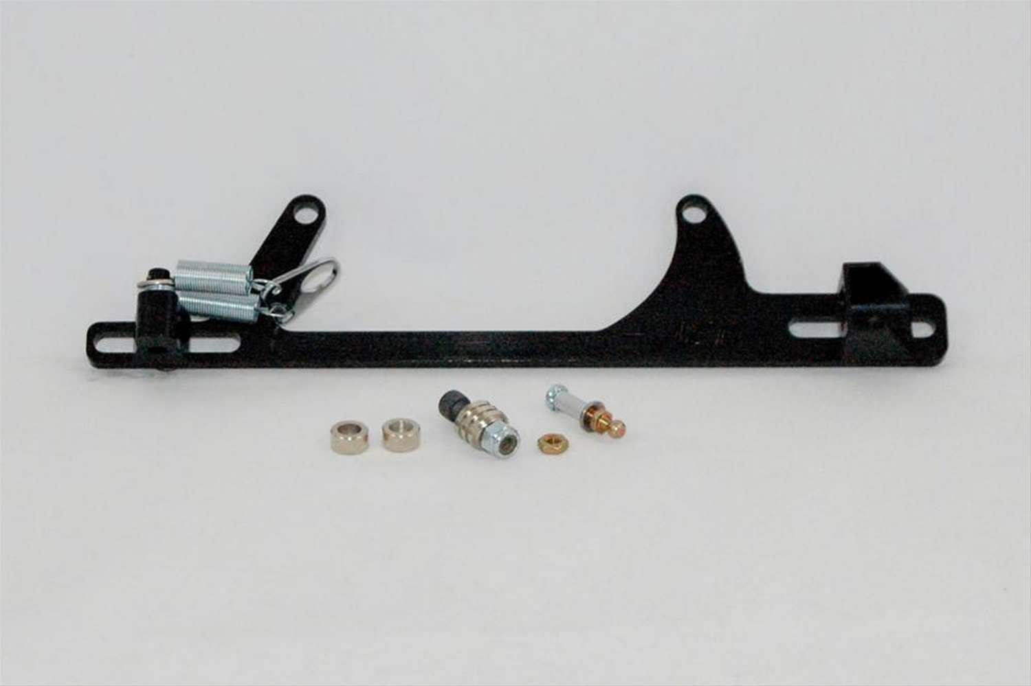 Advanced Engine Design 6605BK Chevy Throttle Cable and Spring Bracket Kit with Carb Mount and Dominator Flange, Aluminum, Black Anodized