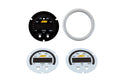 AEM Electronics 30-0301-ACC X-Series Fuel and Oil Pressure Gauge Kit, 0-100 psi, White Face, Silver Bezel Included