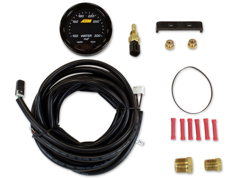 AEM Electronics 30-0302 X-Series Digital Temperature Gauge 100-300°F for Oil, Transmission, and Water