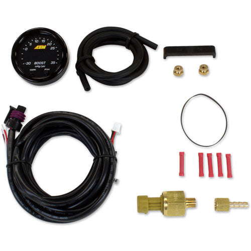 AEM Electronics 30-0308 X-Series Boost Pressure Gauge -30 to 60 psi, Digital Electric, 2-1/16 Inch Black Face