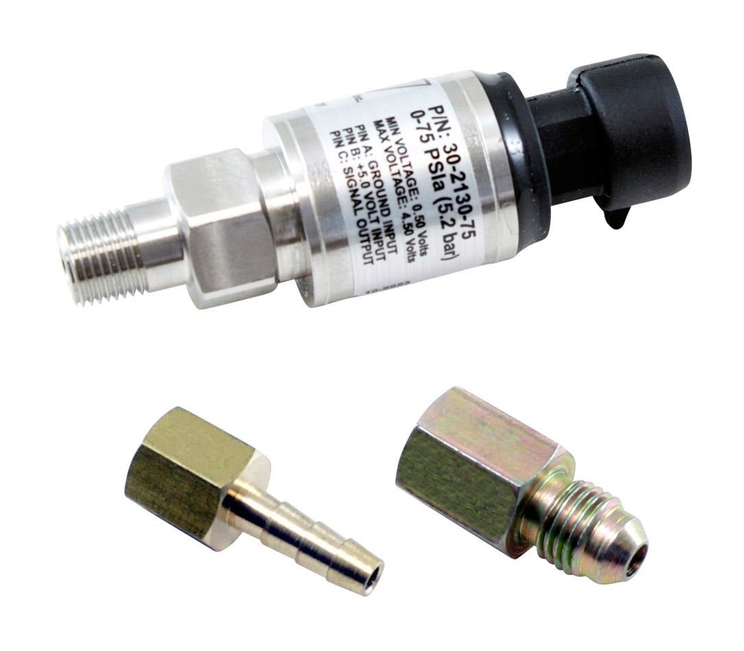 AEM Electronics 30-2130-75 Map Sensor Kit with 5 Bar (75 psi) Range and Stainless Steel Construction