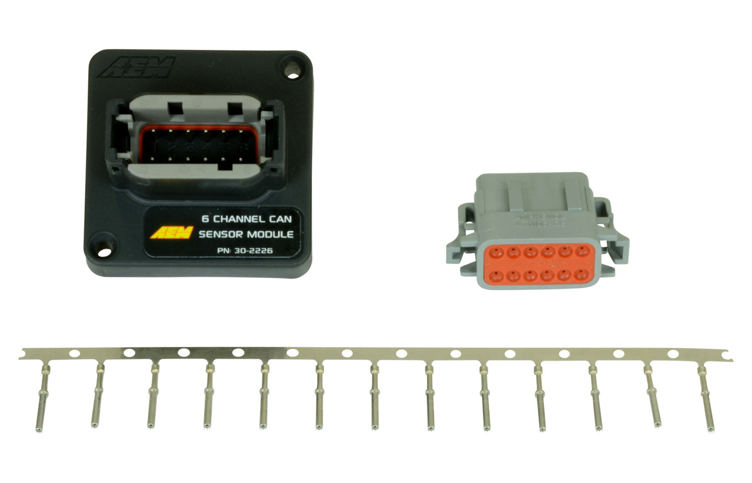 AEM Electronics 30-2226 6 Channel CAN Sensor Module for Fuel, Pressure, Tachometer, and Temperature Monitoring