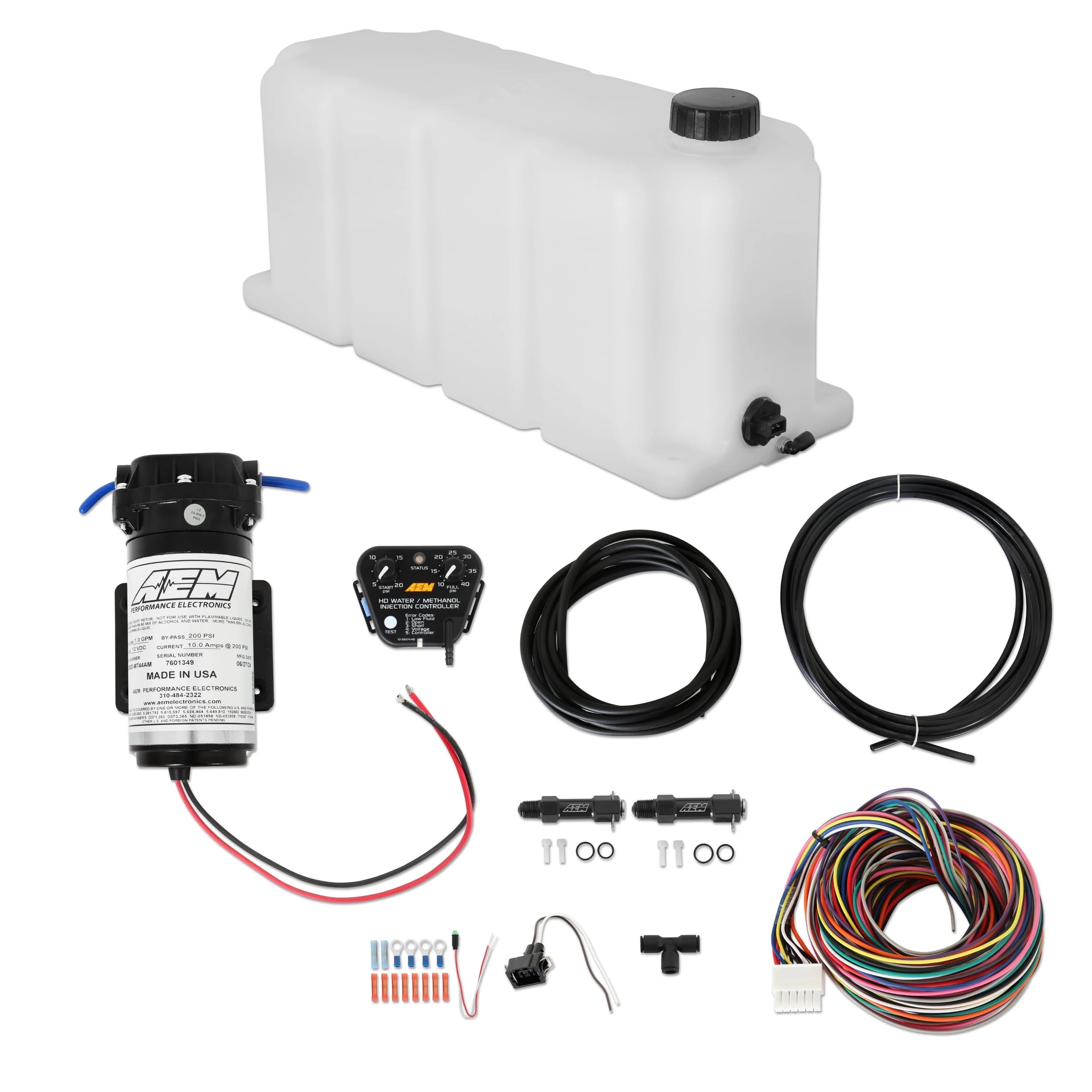 AEM Electronics Water/Methanol Injection Kit 30-3301 with 5-Gallon Reservoir for Diesel Engines