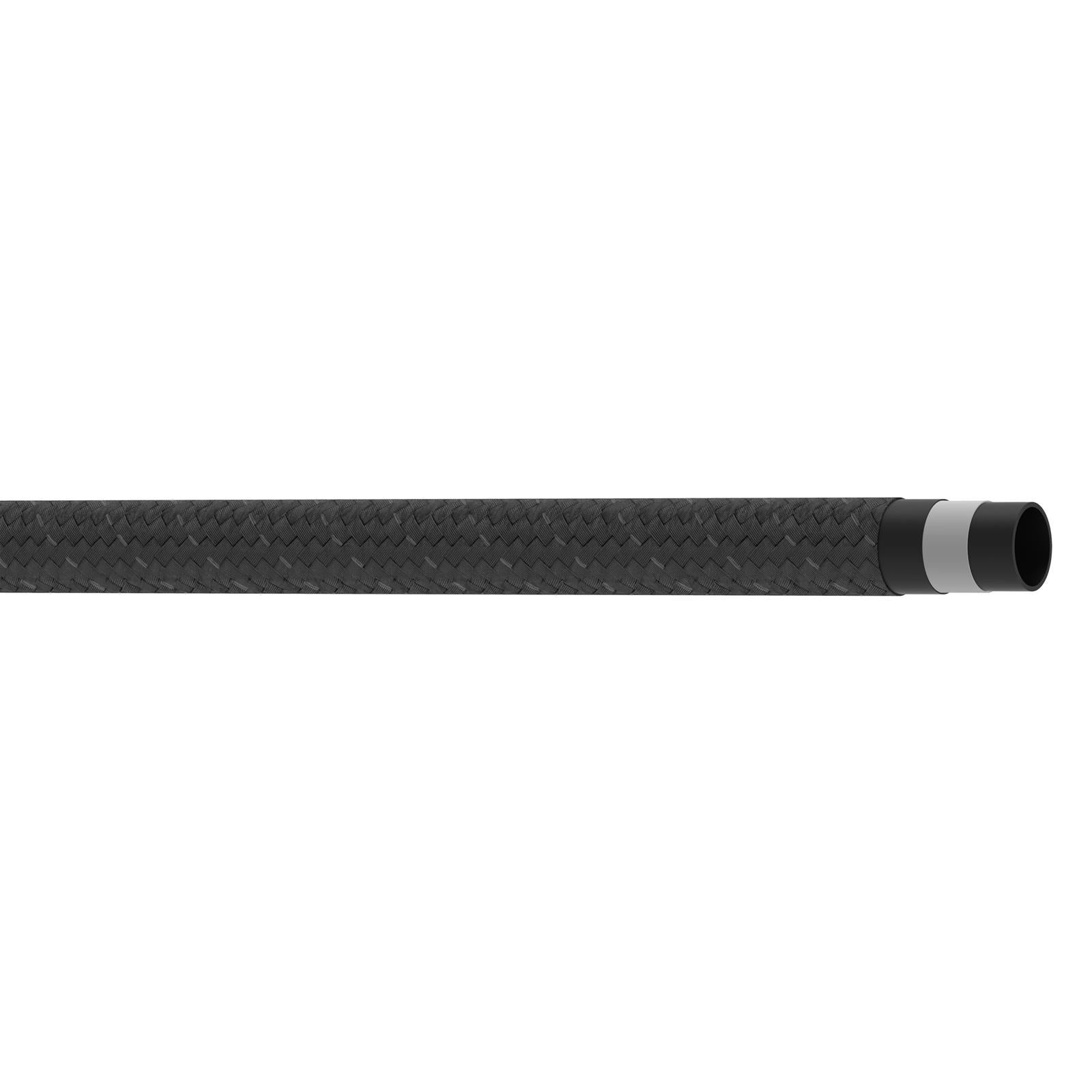 Aeroquip FCB0620 StreetLite Hose, 6 AN, 20 ft Braided Fabric and Rubber Material