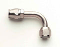 AEROQUIP FCE1733 90 Degree A/C Fitting for Refrigerant Hose, 8 AN Male to 8 AN Female O-Ring, Steel Nickel Plated