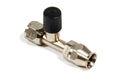 Aeroquip FCE1813 Straight 8 AN Hose End with Charge Port, Steel, Nickel Plated