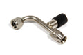 AEROQUIP FCE1832 90 Degree AC Refrigerant Fitting with Charge Port, 6 AN Steel Nickel Plated